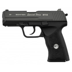 Pistolet CO2 culasse mobile BORNER W118 cal. 4.5mm BB's