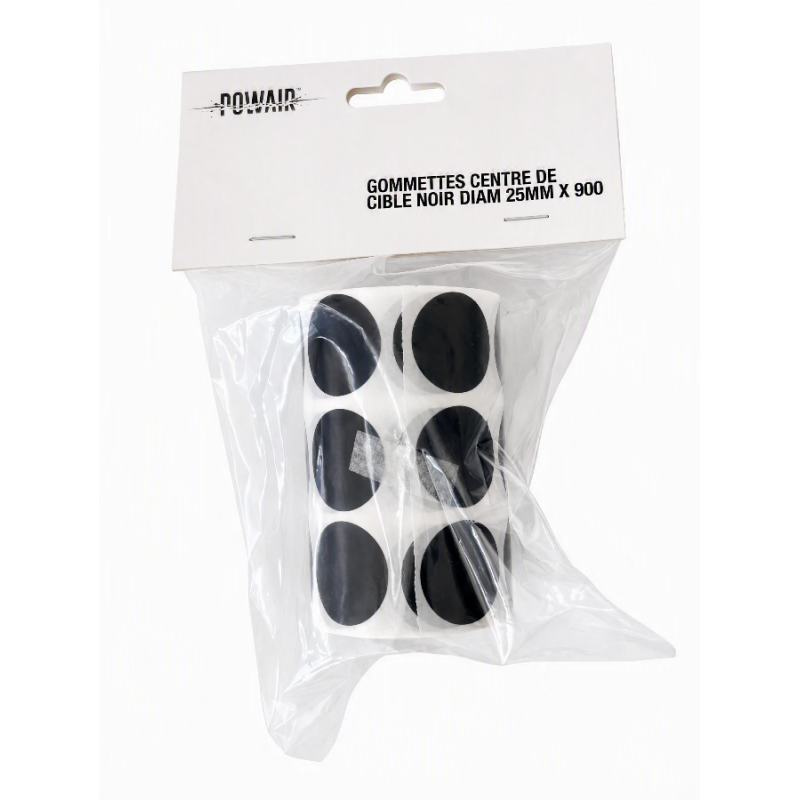 GOMMETTES CENTRE DE CIBLE NOIR DIAM 25MM X 900
