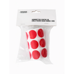 GOMMETTES CENTRE DE CIBLE ROUGE DIAM 25MM X 900