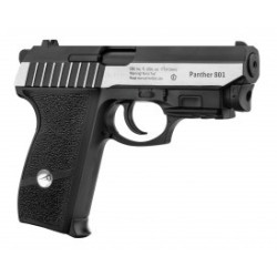 PISTOLET CO2 CULASSE MOBILE BORNER PANTHER 801 CAL. 4.5MM BB'S AVEC LASER INTÉGRÉ