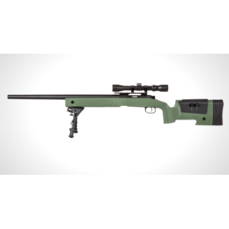 COLOMBISPORTS - REPLIQUE LONGUE 6MM SA-S02 CORE SNIPER LUNETTE ET BIPIED OD