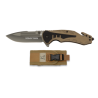 Couteau - K25 coyote avec poignée G10 - Lame Revêtement titane