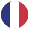 Couteau Professionelle K25 Noir et Rouge avec drapeau France