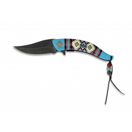 Couteau Indien Bleu décoré FOS - Collection