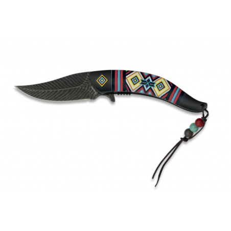 Couteau pliant "Style Indien noir". Lame 8.8cm