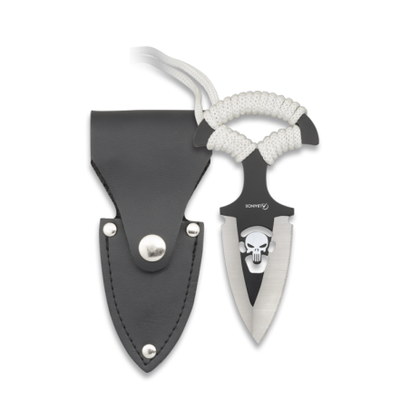 Couteau tactique Skinner "Tête de mort" avec encordage  Albainox